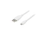 Deltaco USB-299W - USB cable - USB to Micro-USB Type B - 25 cm