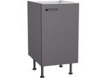 Spülenschrank KOCHSTATION "KS-Paula", anthrazit, anthrazit, B:45cm H:87cm T:58,4cm, Schränke, Spülenschrank, 45 cm breit, 87 cm hoch, mit 1 Tür