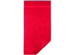 Badetuch EGERIA "Diamant", rot, B:70cm L:140cm, Frotteevelours, Obermaterial: 100% Baumwolle, Handtücher, Badetuch, Uni Programm mit schmaler Bordüre, 100 % Baumwolle