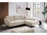 Ecksofa EXXPO - SOFA FASHION "Bellini, Materialmix oder komplett Struktur, Breite 268cm, bequem", beige, B:260cm H:92cm T:187cm, Sofas, Ecksofa, bequem und modern, Materialmix, L-Form