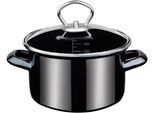 Fleischtopf GSW "Profi-Black-Star", schwarz, H:9,5cm Ø:16cm, Töpfe, Fleischtopf, Induktion