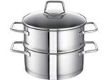 Dampfgartopf SCHULTE-UFER "Wega", silber (silberfarben), Ø:16cm, Töpfe, Dampfkochtopf, Induktion