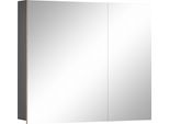 Spiegelschrank HOME AFFAIRE "Wisla", grau (anthrazit, eichefarben sonoma), B:80cm H:70cm T:15cm, Holzwerkstoff, Schränke, Spiegelschrank, Breite 80 cm