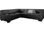 Ecksofa DOMO COLLECTION "Norma, moderne Armlehnen, zeitlos und elegant, Breite 247cm, L-Form", schwarz, B:247cm H:74cm T:212cm, Microfaser PRIMABELLE (100% Polyester);Kunstleder SOFTLUX;Struktur (90% Polyester, 10% Polyacryl);NaturLEDER (echtes Rindsleder), Sofas, Ecksofa, wahlweise mit Bettfunktion