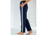 Homewearpants FEEL GOOD, Damen, Gr. 24/25, Kurzgrößen, blau (marine), 100% Baumwolle, unifarben, Hosen