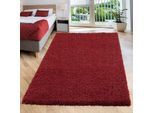 Hochflor-Teppich SANAT "LOCA" Gr. 6, rot, B:200cm H:30mm L:290cm, Kunstfaser, Teppiche, Wohnzimmer, Langflor, Shaggy, Schlafzimmer
