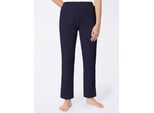 Homewearpants FEEL GOOD, Damen, Gr. 24/25, Normalgrößen, blau (marine), 60% Baumwolle, 35% Polyester, 5% Elasthan, unifarben, Hosen