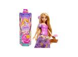 Mattel HTV86 - Disney Princess - Spin & Reveal - Rapunzel Puppe mit 11 Überraschungen, darunter 5 Accessoires, 5 Sticker