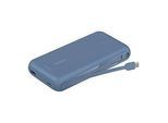 Belkin BoostCharge - Powerbank - mit integriertem Kabel - 20000 mAh - 30 Watt - PD - 3 Ausgabeanschlussstellen (2 x USB-C, USB)