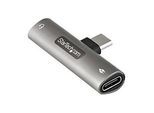 StarTech.com USB-C Audio- und Ladeadapter - USB-C-Audio Adapter mit 3,5-mm TRRS Kopfhörer-/Headset Buchse und 60W USB Typ-C-Power Delivery Pass-Through - für USB-C Handy/Tablet/Laptop (CDP235APDM)