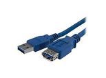 StarTech.com 1 m SuperSpeed USB 3.0 Verlängerungskabel - USB 3 Typ-A Kabel Verlängerung - Stecker/ Buchse - Blau - USB-Verlängerungskabel - USB Typ A (M)
