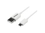 StarTech.com 2m USB 2.0 A auf Micro USB B Kabel - USB A / Micro B Datenkabel / Anschlusskabel - Weiß - USB-Kabel - Micro-USB Typ B (M)