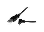 StarTech.com 2m USB 2.0 A auf Micro B Kabel aufwärtsgewinkelt - Schwarz - USB A / Micro B Datenkabel / Anschlusskabel - USB-Kabel - Micro-USB Typ B (M)