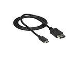 StarTech.com 3ft/1m USB C to DisplayPort 1.2 Cable 4K 60Hz, USB-C to DisplayPort Adapter Cable HBR2, USB Type-C DP Alt Mode to DP Monitor Video Cable, Compatible with Thunderbolt 3, Black - USB-C Male to DP Male (CDP2DPMM1MB)