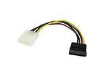 StarTech.com 15cm 4 Pin Molex auf SATA Kabel - LP4 / Serial-ATA Stromadapter - S-ATA 15 Pin Buchse / 4 Pin LP-4 Stecker - Stromkabel - SATA-Stromstecker (M)