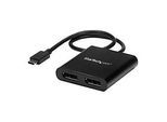 StarTech.com USB-C auf DisplayPort Multi-Monitor Adapter - 2-Port MST Hub - USB C zu 2x DP Splitter - USB Typ C zu DP MST Hub - DisplayPort-Adapter - 24 pin USB-C (M)