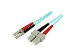 StarTech.com 1m Fiber Optic Cable - 10 Gb Aqua - Multimode Duplex 50/125 - LSZH - LC/SC - OM3 - LC to SC Fiber Patch Cable - Patch-Kabel - LC Multi-Mode (M)
