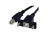 StarTech.com 30 cm USB B auf B Kabel zur Slotbelch Montage – Buchse/Stecker - USB-Kabel - USB Typ B (W)