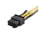 StarTech.com PCI Express 6 Pin auf 8 Pin Adapterkabel - Schwarz - Netzteil - 6-poliges PCIe Power (W)
