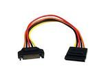 StarTech.com 20cm SATA Strom Verlängerung - Stecker / Buchse - Serial-ATA Strom Verlängerungskabel - Spannungsversorgungs-Verlängerungskabel - SATA-Stromstecker (M)