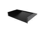 StarTech.com 2 HE 19 Fest montierbarer Schwerlast Fachboden für Server Rack/ Schrank bis 56 Kg - Fachboden für Serverschrank 45cm Tief - Rack - Regal - Schwarz - 2U - 48.3 cm (19")