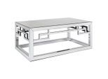 Mid.you Couchtisch, Klar, Glas, Holzwerkstoff, rechteckig, eckig, 121x49x73.5 cm, Wohnzimmer, Wohnzimmertische, Couchtische