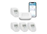 HOMEMATIC IP Heizkörperthermostat "Starter Bundle Heizen Basic für 4 Heizkörper", weiß, B:31cm H:12cm T:37cm, Heizkörperthermostate