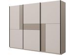Schiebetürenschrank HOME AFFAIRE "Cube Garderobenschrank incl.kompletter Innenausstattung", beige (kaschmir), B:270cm H:210cm T:61cm, FSC-zertifizierter Holzwerkstoff, Melamin, Metall, Schränke, Schiebetürenschrank, Moderner Kleiderschrank, Schiebetürenschrank, Garderobe