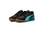 Fußballschuh PUMA "PRESSING IV", Damen, Gr. 43, weiß (puma schwarz, aquatic, tropical blau, puma weiß), Synthetik, Schuhe Fußballschuh