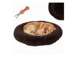 BENNO® Hundebett BALU Donut 70x70x16 cm, waschbar, rutschfest, Polyester, Polypropylen-Füllung, inkl. Kauknochen