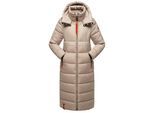 Steppmantel NAVAHOO "Kristallblume", Damen, Gr. M (38), grau (taupe), Obermaterial: 100% Polyester. Futter: 100% Polyester. Wattierung: 100% Polyester, lässig geschnitten ca. Mitte Wade, hoch geschlossener Ausschnitt, Ärmel mit Ärmelschlitz Rippstrickbündchen mit Reißverschluss, Mäntel Steppmantel, modischer, gesteppter Damen Wintermantel