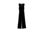 TOM TAILOR DENIM Damen Relaxed Jumpsuit aus Samt, schwarz, Uni, Gr. M