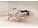 Esstisch HAMMEL FURNITURE "Join XXL, ausziehbar 220-541cm, mit 6 Einlegeplatten - bis 18 Personen", beige (natur), B:267cm H:75cm, Tischplatte: Eichenfurnier, weiß pigmentierter Mattlack. Kanten aus massiver Eiche, weiß pigmentiert. Gestell: Eiche massiv, weiß pigmentiert, Tische, Esstisch, 220-541 cm, ausziehbar groß XXL, für 6-18 Pers., 6 Einlegeplatten