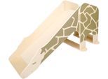 Indoor-Rutsche SMALL FOOT "Wildlife Giraffe", beige (natur), Rutschen, KinderB:75cm H:59cm T:139cm, Massivholz, B:75cm H:59cm T:139cm