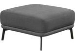 Hocker "Pearl - 5 Jahre Hersteller-Garantie, auch in Bouclé", grau (stone), B:80cm H:45cm T:80cm, 16% Baumwolle, 79% Polyester, 5% Polyacryl, SCHÖNER WOHNEN-KOLLEKTION, Hocker, Hocker, Passend zur Serie Pearl, B/T/H: 80/80/45cm, Füße Metall
