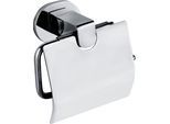 Toilettenpapierhalter WENKO "UV-Loc Maribor", grau (chromfarben), B:14cm H:12,5cm L:7,5cm, Zinkdruckguss, Toilettenpapierhalter, Befestigen ohne bohren