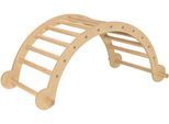 Klettergerüst PINOLINO "Kletterbogen und Wippe »Kari«", beige (natur), Klettergerüste, Kinder, B/H: 104cm x 46cm, Made in Europe, B:104cm H:46cm L:60cm