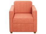 Sessel HOME AFFAIRE "Belfort", orange (terra), B:78cm H:80cm T:83cm, Struktur fein ( 100% Polyester);Luxus-Microfaser (100% Polyester);Luxus-Microfaser Vintageoptik(100% Polyester), Sessel, Sessel, mit Federkern