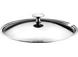 Universaldeckel PINTINOX "Professional", silber (edelstahlfarben), Ø:24cm, Edelstahl 18/10, Deckel, Pfannendeckel Topfdeckel, mit Löffelaussparung, Edelstahl 18/10, spülmaschinengeeignet