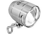 Fahrrad-Frontlicht BUSCH + MÜLLER "Lumotec IQ-XS-T Senso Plus", silber (silberfarben), Fahrradlampen