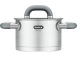Kochtopf MULEX "LUGANO", silber (edelstahlfarben), Ø:24cm, Töpfe, Fleischtopf Kochtopf, Messskala, Schütrand, Kapselboden, Induktion