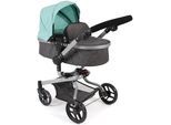 Kombi-Puppenwagen CHIC2000 "Yolo, Anthrazit-Mint", grau (anthrazit, mint), Puppenwagen, KinderB:42cm H:81cm T:42cm, Kunststoff, Metall, Stoff, mit schwenkbaren Vorderrädern, B:42cm H:81cm T:42cm