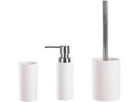 Badaccessoire-Set KLEINE WOLKE "Pur", weiß, Keramik, Badaccessoires-Sets