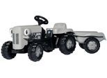 Tretfahrzeug ROLLY TOYS "Little Grey Fergie", grau, Tretfahrzeuge, KinderB:46cm H:50cm T:133cm, Kunststoff, Traktor mit Trailer, B:46cm H:50cm T:133cm
