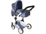 Kombi-Puppenwagen CHIC2000 "Jara, Sternchen", blau (sternchen), Puppenwagen, KinderB:70cm H:85cm T:70cm, Kunststoff, Polyester, Stahl, B:70cm H:85cm T:70cm