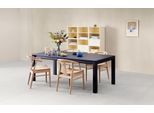 Esstisch HAMMEL FURNITURE "Join XXL, ausziehbar 220-541cm, mit 6 Einlegeplatten - bis 18 Personen", schwarz, B:327cm H:75cm, Tischplatte: Schwarzes Fenix-Laminat. Kanten aus massiver Eiche, schwarz gebeizt. Mit nanobehandeltem Laminat, einer matten, seidigen Oberfläche, die Fingerabdrücke abweist und langlebig und hygienisch ist. Gestell: Eiche massiv, schwarz gebeizt., Tische, Esstisch, 220-541 c