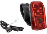 Fahrrad-Rücklicht FISCHER FAHRRAD "Akku-Rücklicht “Basic STOP”", schwarz, Fahrradlampen
