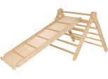 Klettergerüst PINOLINO "Kletterset »Kari« mit Dreieck und Brett", beige (natur), Klettergerüste, Kinder, B/H:, Holz