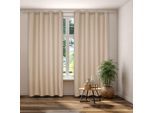 Vorhang KUTTI "Dimout" Gr. 2, beige (creme), B:140cm H:145cm, Polyester, Gardinen, Verdunkelung, Thermo, isolierend, einfarbig