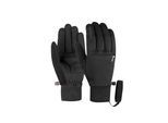 Skihandschuhe REUSCH "Backcountry TOUCH-TEC™", Damen, Gr. 9, silber (schwarz, silberfarben), 93% Polyester, 5% Polyamid, 1% Lederimitat, 1% Elasthan, mehrfarbig, Handschuhe, in sportlichem Design